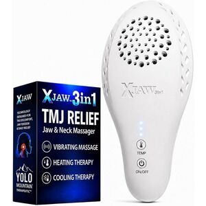 3-in-1 TMJ Jaw Massager Heat Cooling Vibration Therapy Rechargeable Cordless